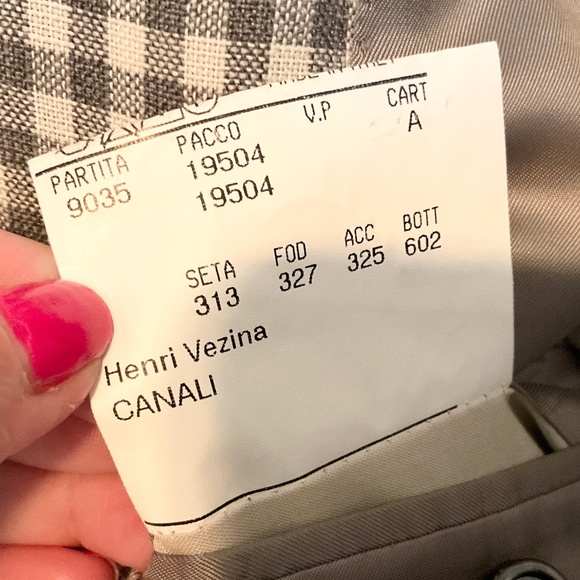 Canali Grey and White Houndstooth Blazer - Picture 10 of 16